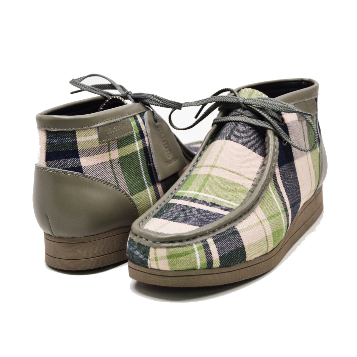 BritiSh Walkers New Castle – Multicolor Plaid Men’s Limited Edition Chukka Boot | Artistic Color - Block Design With Premium Luxe Detail Three Quarters by British Walkers – Don't Panic Shoes