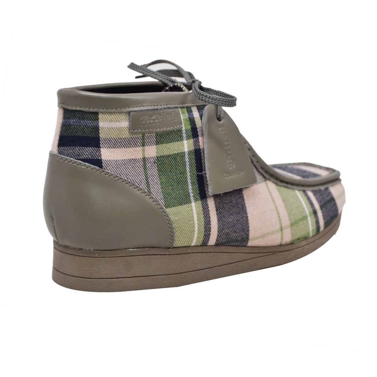 British Walkers New Castle Men's Limited Edition Multicolor Plaid Chukka Boot in Green Multi Plaid
