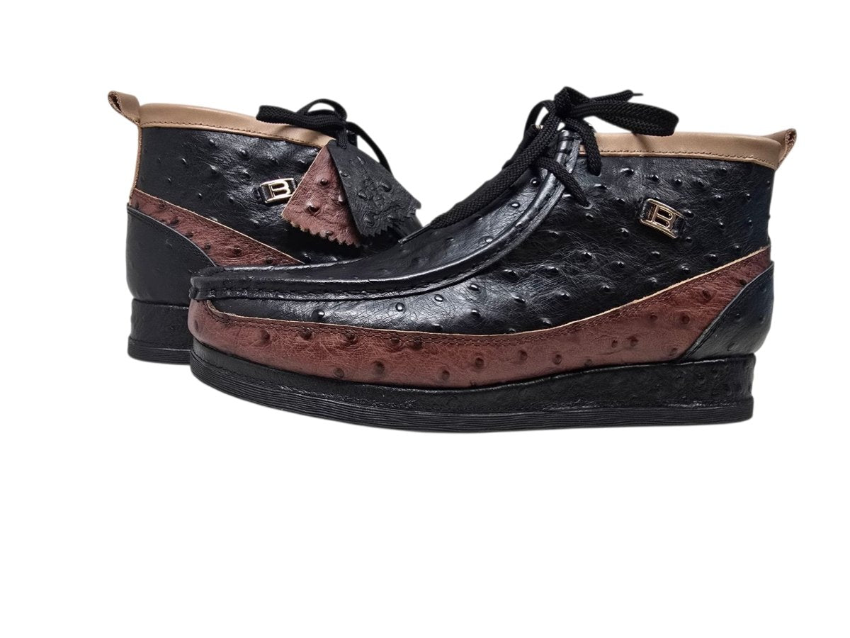BritiSh Walkers New Castle – Ostrich Leather Men’s Chukka Boot | Premium Heritage Craft In An Exotic Luxe Edition Three Quarters by British Walkers – Don't Panic Shoes