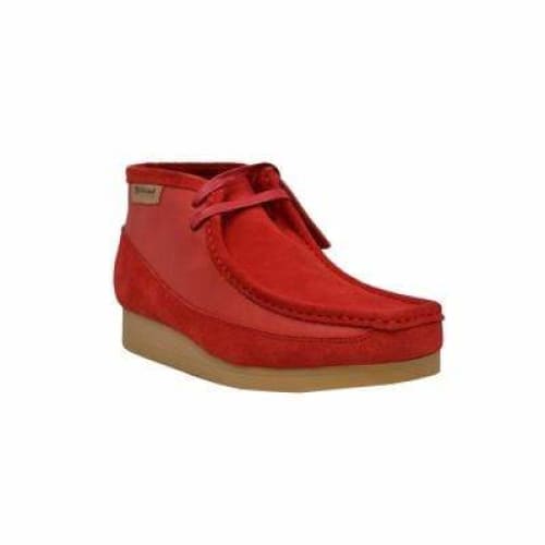 BritiSh Walkers New Castle – Red Suede & Leather Men’s Chukka Boot | Bold Mixed - Material Craft With Classic Luxe Style Shoes by British Walkers – Don't Panic Shoes
