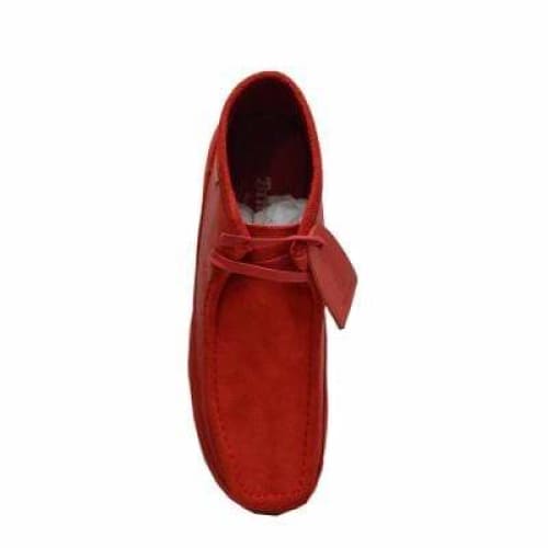 BritiSh Walkers New Castle – Red Suede & Leather Men’s Chukka Boot | Bold Mixed - Material Craft With Classic Luxe Style Shoes by British Walkers – Don't Panic Shoes