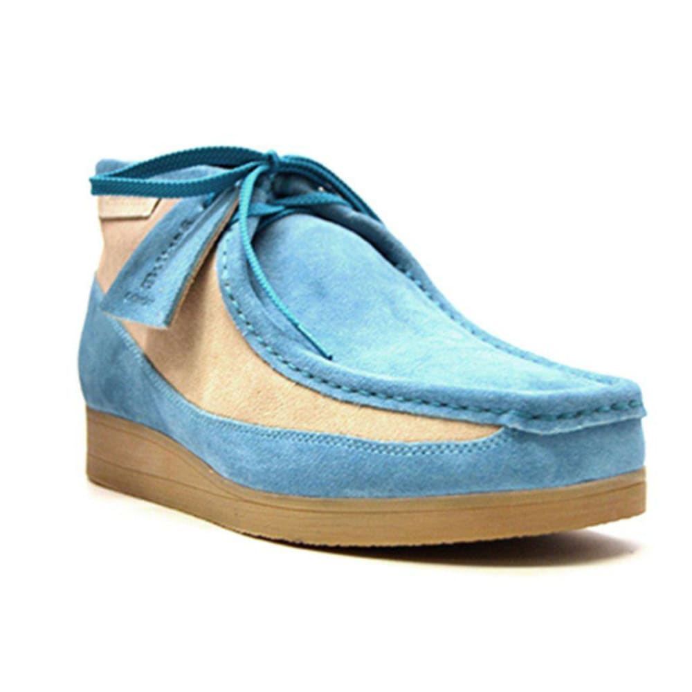 British Walkers New Castle Men's Two-Tone Suede Chukka Boot in Powder Blue / Sky Blue