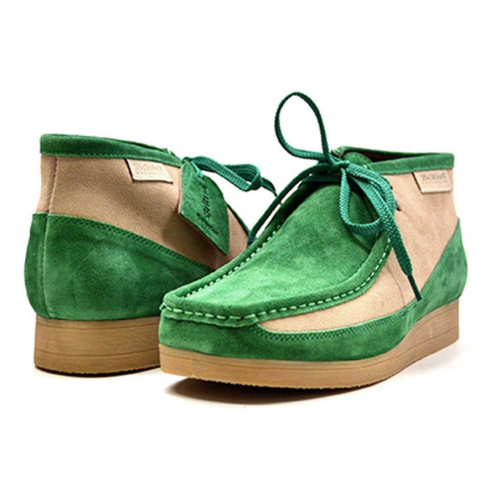 British Walkers New Castle Men's Two-Tone Suede Chukka Boot in Green / Beige