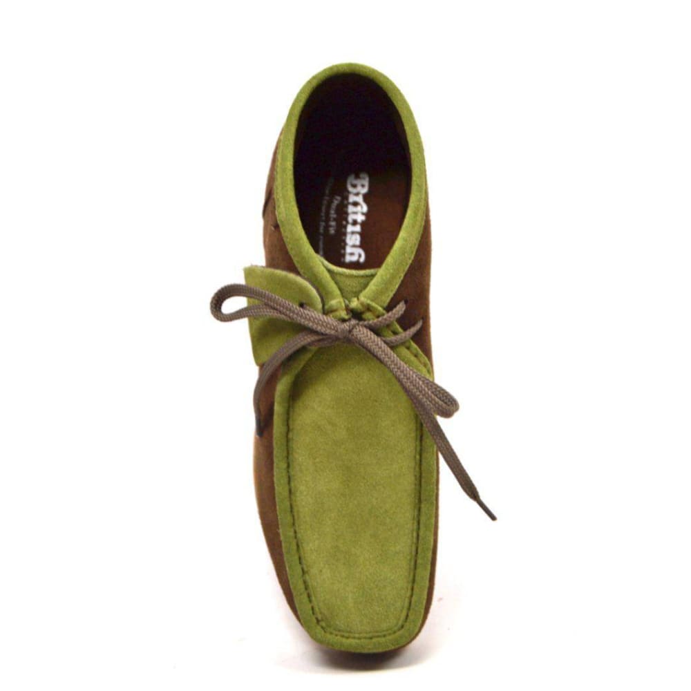 British Walkers New Castle Men's Two-Tone Suede Chukka Boot in Green / Beige