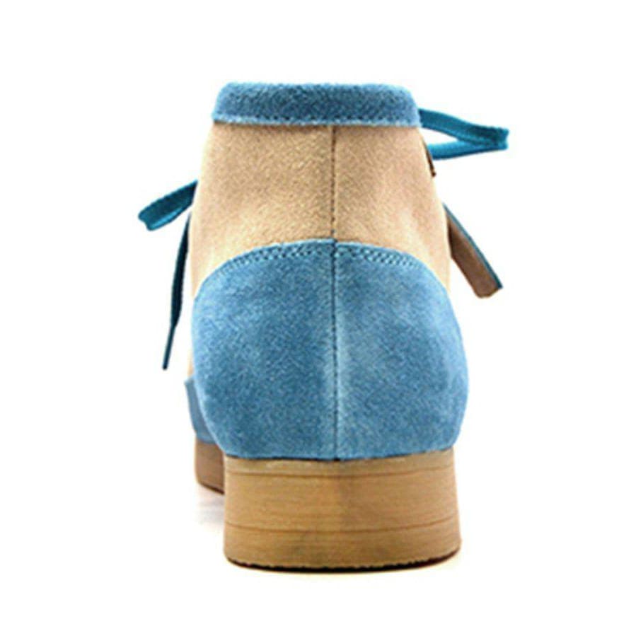 British Walkers New Castle Men's Two-Tone Suede Chukka Boot in Powder Blue / Sky Blue