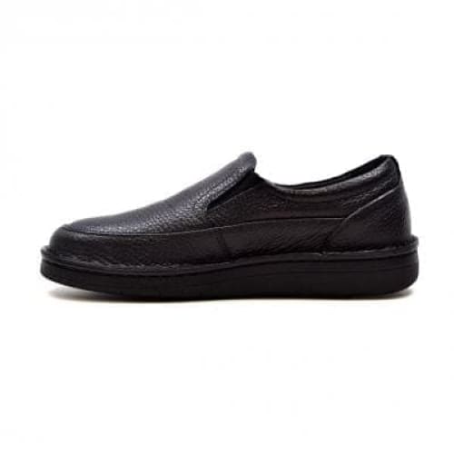 British Walkers Nottingham Men's Black Leather Leather Casual Slip On Shoes Shoes by British Walkers – Don't Panic Shoes