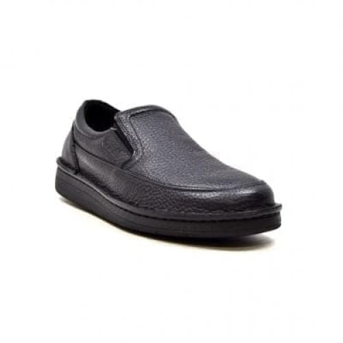British Walkers Nottingham Men's Black Leather Leather Casual Slip On Shoes Shoes by British Walkers – Don't Panic Shoes