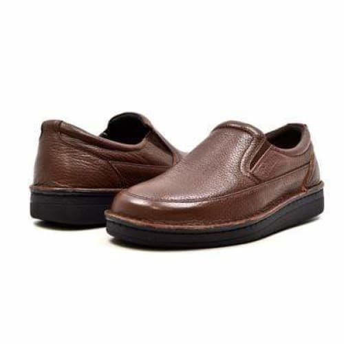 British Walkers Nottingham Men's Brown Leather Casual Slip On Shoes Shoes by British Walkers – Don't Panic Shoes