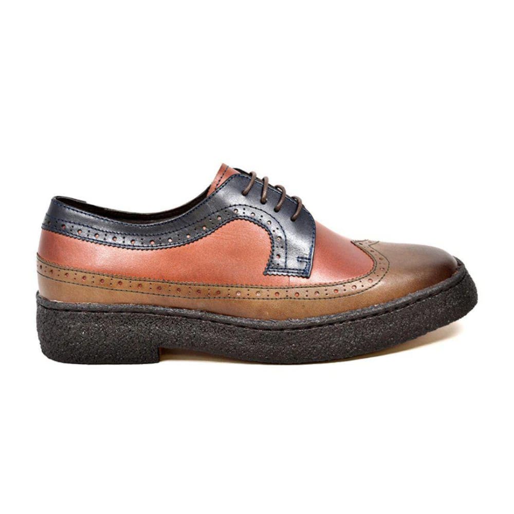 British Walkers Original Playboy Low Top Men's Three Tone Leather Wingtip Oxfords Shoes by British Walkers – Don't Panic Shoes