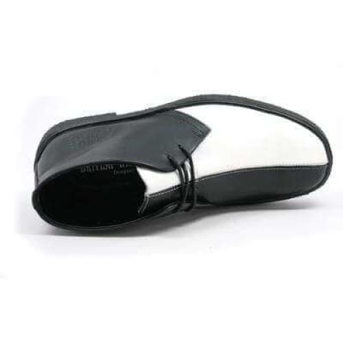 British Walkers Playboy Classic Men's Black And White Leather Chukka Boots Shoes by British Walkers – Don't Panic Shoes