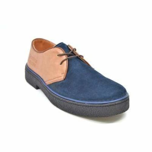 British Walkers Playboy Classic Men's Tan And Navy Leather Low Cut Oxfords Shoes by British Walkers – Don't Panic Shoes