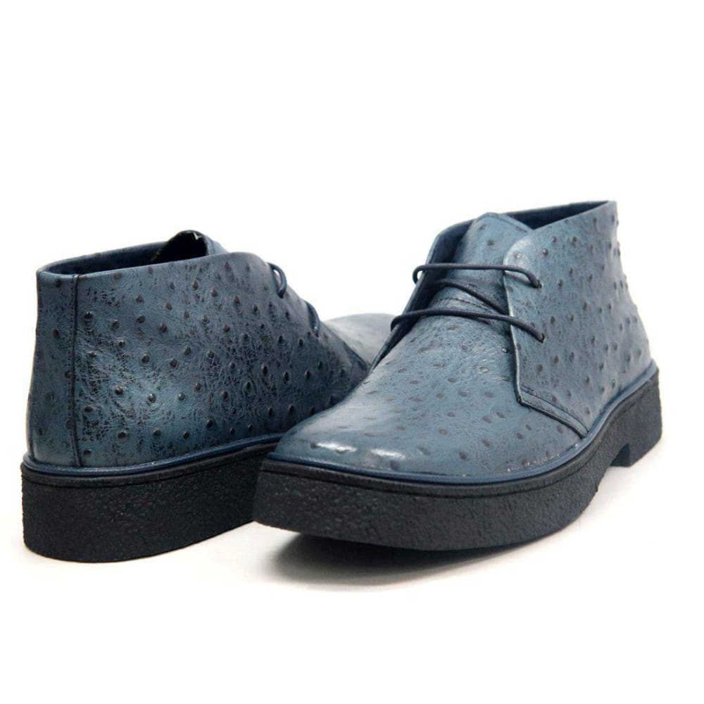 BritiSh Walkers Playboy Classic – Ostrich Leather Men’s Limited Edition Chukka Boot | Exotic Heritage Craft With Premium Luxe Detail Shoes by British Walkers – Don't Panic Shoes