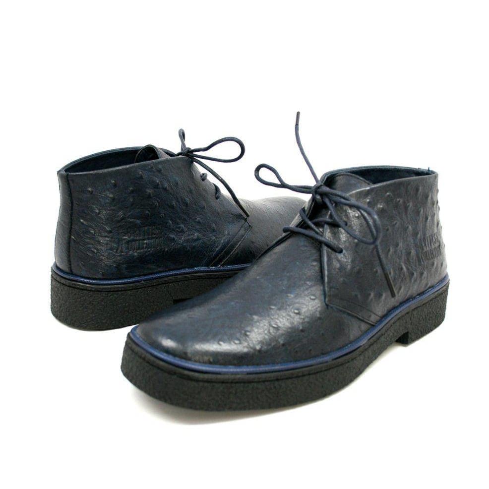 BritiSh Walkers Playboy Classic – Ostrich Leather Men’s Limited Edition Chukka Boot | Exotic Heritage Craft With Premium Luxe Detail Shoes by British Walkers – Don't Panic Shoes
