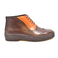 Thumbnail for British Walkers Playboy Men’s Tan And Brown Leather High Top