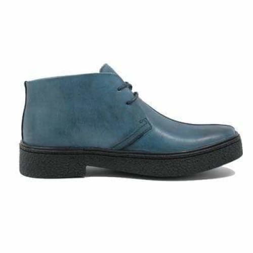 British Walkers Playboy Men's Navy Blue Leather And Suede Chukka Boots Shoes by British Walkers – Don't Panic Shoes