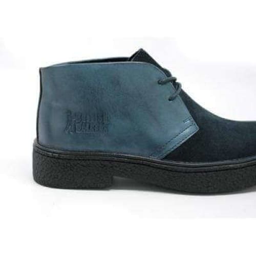 British Walkers Playboy Men's Navy Blue Leather And Suede Chukka Boots Shoes by British Walkers – Don't Panic Shoes
