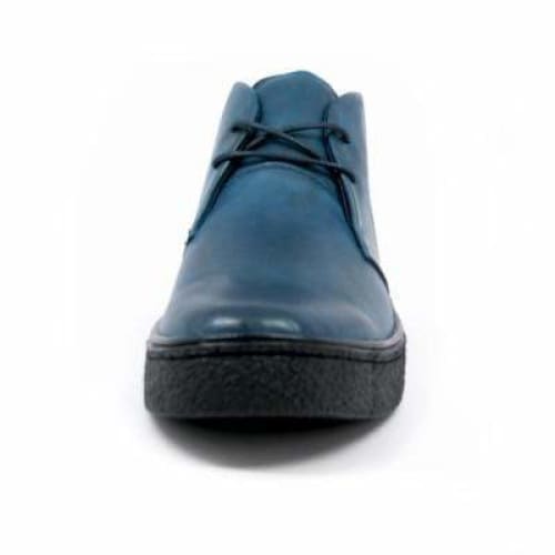 British Walkers Playboy Men’s Steel Blue Leather Ankle Boots