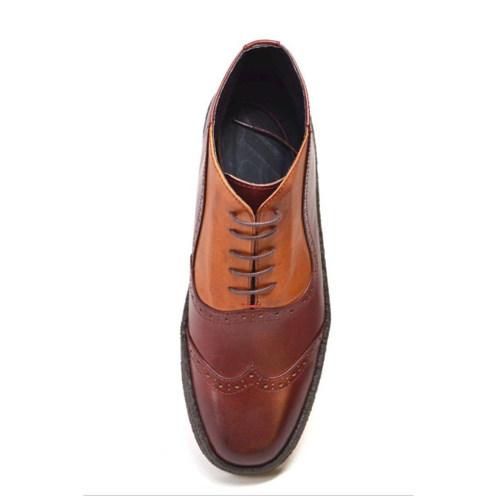 British Walkers Playboy Men’s Two Tone Oxblood Tan Leather