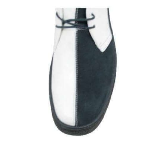 British Walkers Playboy Men's White And Navy Blue Suede Chukka Boots Shoes by British Walkers – Don't Panic Shoes