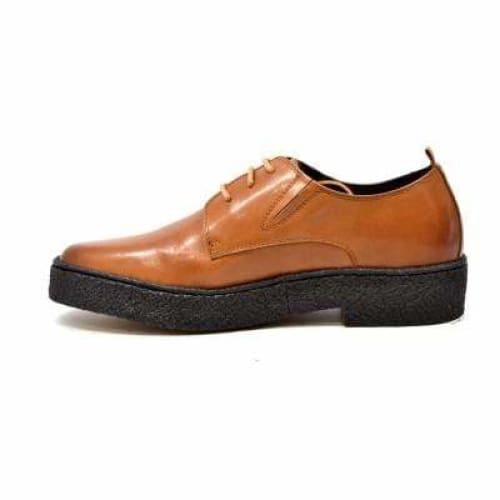 British Walkers Playboy Original Low Top Men's Cognac Leather Crepe Sole Oxfords Shoes by British Walkers – Don't Panic Shoes