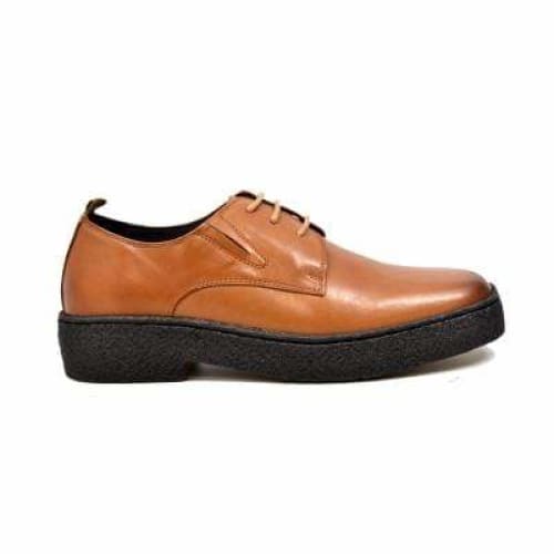 British Walkers Playboy Original Low Top Men's Cognac Leather Crepe Sole Oxfords Shoes by British Walkers – Don't Panic Shoes