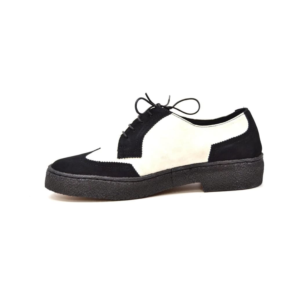 BritiSh Walkers Playboy Original – Suede Men’s Low - Top Wingtip Oxford | Crepe - Sole Heritage Craft With Vintage ’80s Swagger Shoes by British Walkers – Don't Panic Shoes