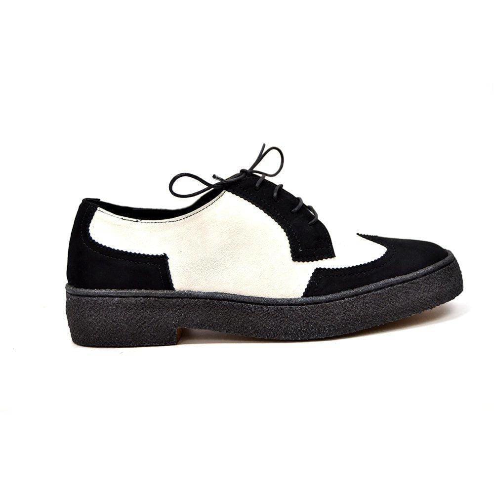 BritiSh Walkers Playboy Original – Suede Men’s Low - Top Wingtip Oxford | Crepe - Sole Heritage Craft With Vintage ’80s Swagger Shoes by British Walkers – Don't Panic Shoes