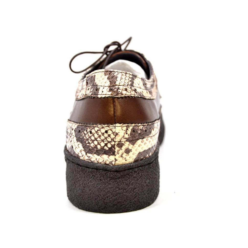 British Walkers Playboy Originals Wingtip Men's Brown Leather And Snake Skin Low Cut Oxfords Shoes by British Walkers – Don't Panic Shoes