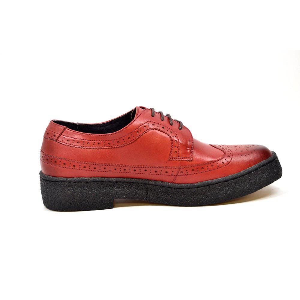 British Walkers Playboy Originals Wingtips Men's Brick Red Leather Low Cut Oxfords Shoes by British Walkers – Don't Panic Shoes