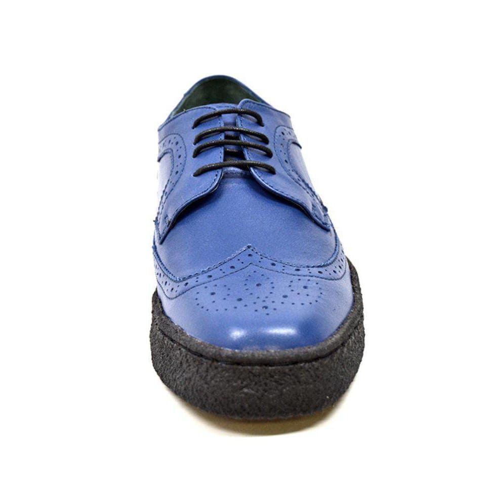 British Walkers Playboy Originals Wingtips Men's Cobalt Blue Leather Low Cut Oxfords Shoes by British Walkers – Don't Panic Shoes