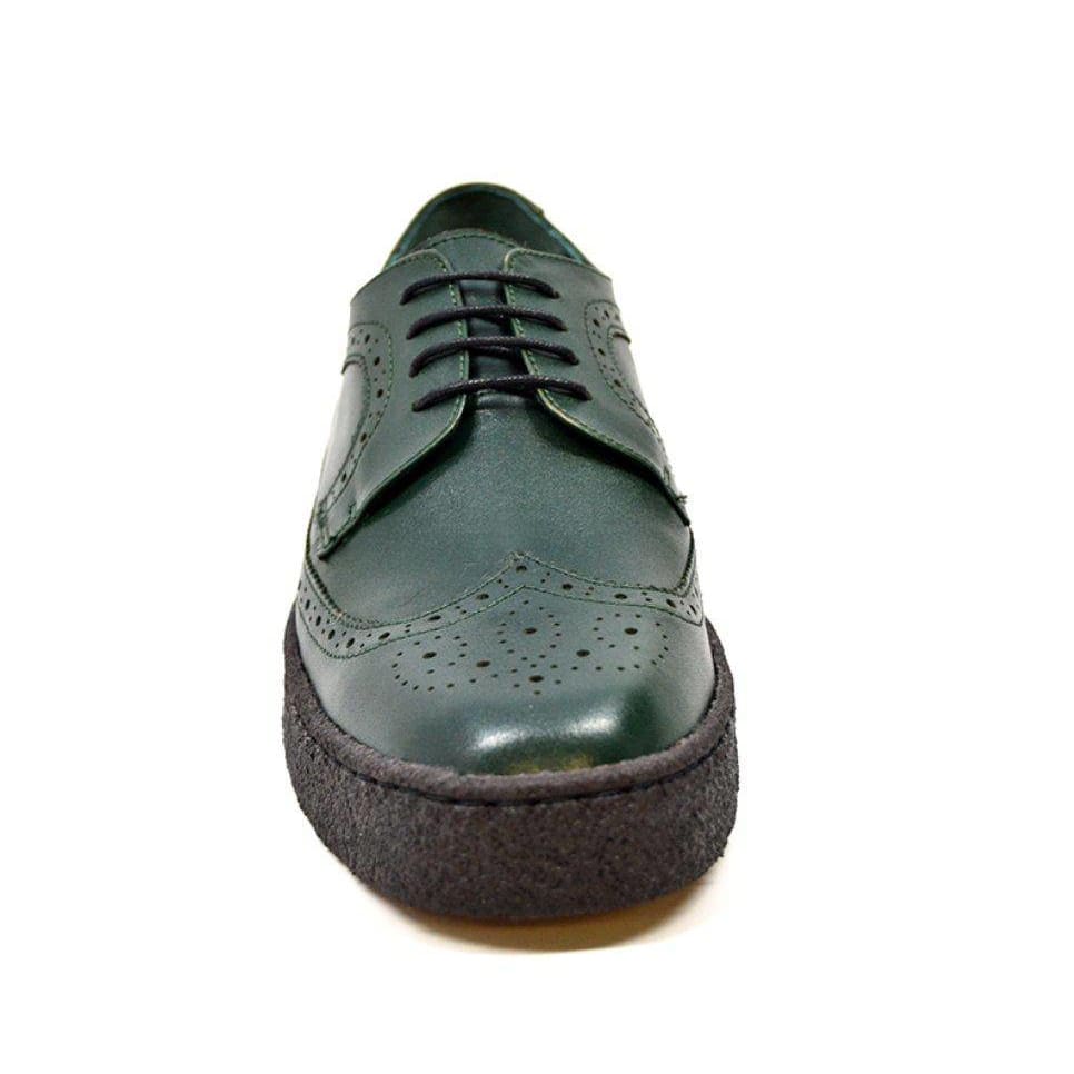 British Walkers Playboy Originals Wingtips Men's Hunter Green Leather Low Cut Oxfords Shoes by British Walkers – Don't Panic Shoes