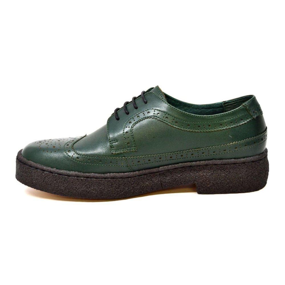 British Walkers Playboy Originals Wingtips Men's Hunter Green Leather Low Cut Oxfords Shoes by British Walkers – Don't Panic Shoes
