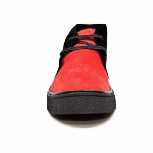 British Walkers Playboy Trinidad Men's Two Tone Red And Black Suede Chukka Boots Shoes by British Walkers – Don't Panic Shoes