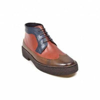 Thumbnail for British Walkers Playboy Wingtip Men’s Three Tone Olive Combo