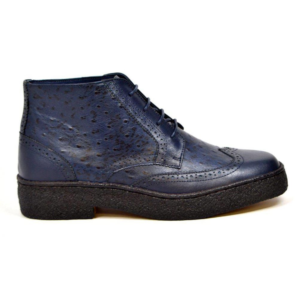 BritiSh Walkers Playboy Wingtip – Ostrich Leather Men’s Limited Edition Chukka Boot | Exotic Heritage Craft With Premium Luxe Detail Shoes by British Walkers – Don't Panic Shoes