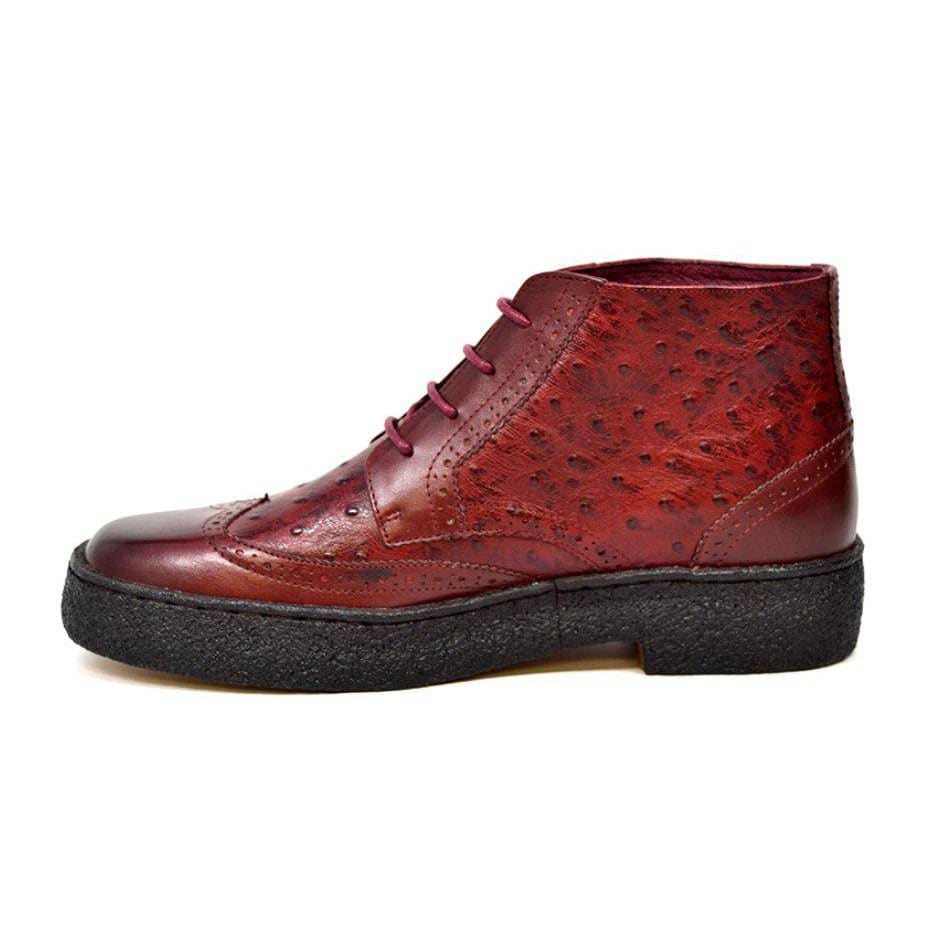BritiSh Walkers Playboy Wingtip – Ostrich Leather Men’s Limited Edition Chukka Boot | Exotic Heritage Craft With Premium Luxe Detail Shoes by British Walkers – Don't Panic Shoes