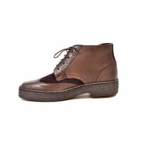 British Walkers Playboy Wingtips Limited Edition Men's Brown Leather And Suede High Top Boots Chukka Boots Shoes by British Walkers – Don't Panic Shoes