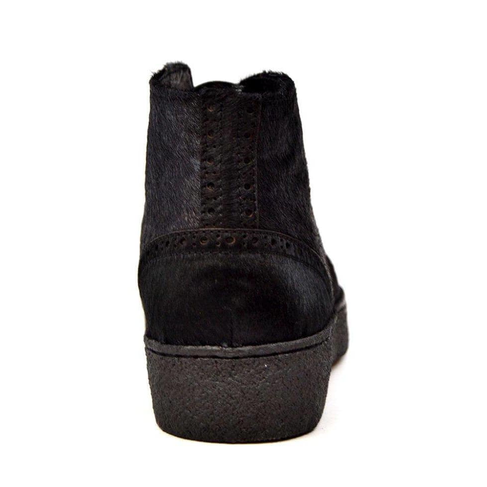 British Walkers Playboy Wingtips Limited Men's Two Tone Black Leather And Pony Skin High Top Boots Chukka Boots Shoes by British Walkers – Don't Panic Shoes