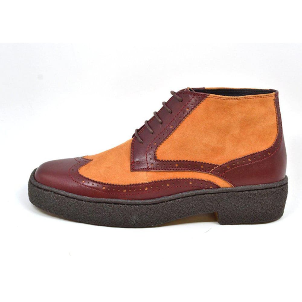 British Walkers Playboy Wingtips Men's Two Tone Leather High Top Boots Chukka Boots Shoes by British Walkers – Don't Panic Shoes