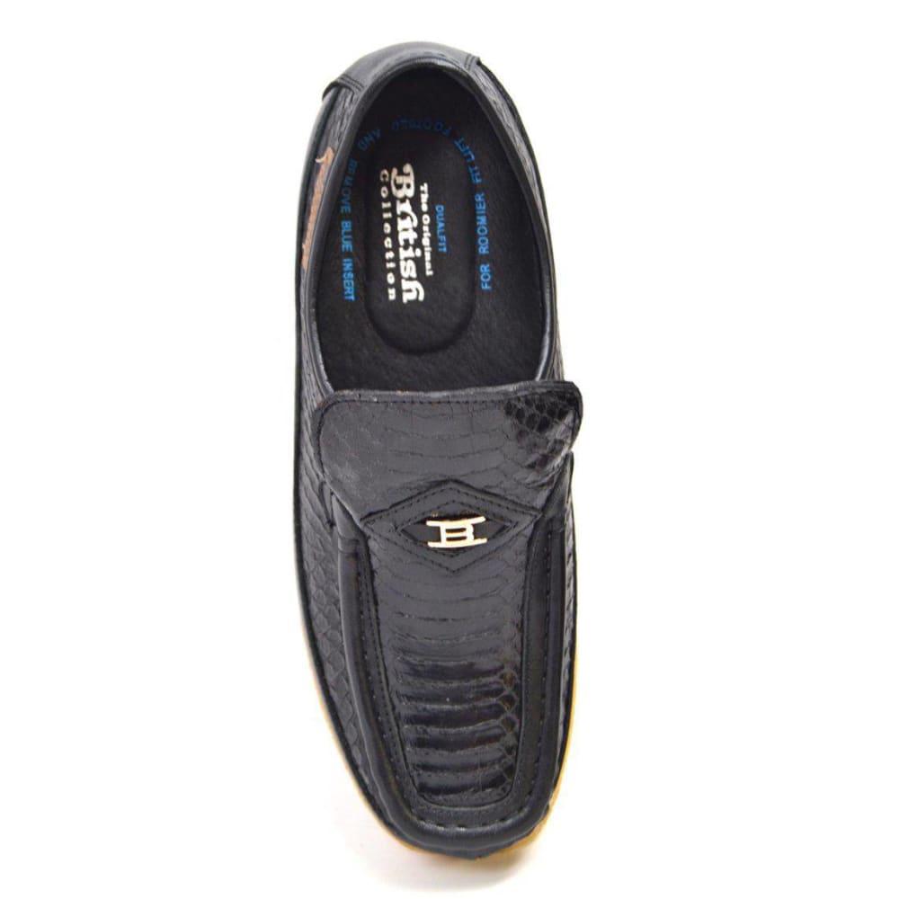 British Walkers Power 2 Limited Edition Men's Black Snake Skin Leather Shoes by British Walkers – Don't Panic Shoes