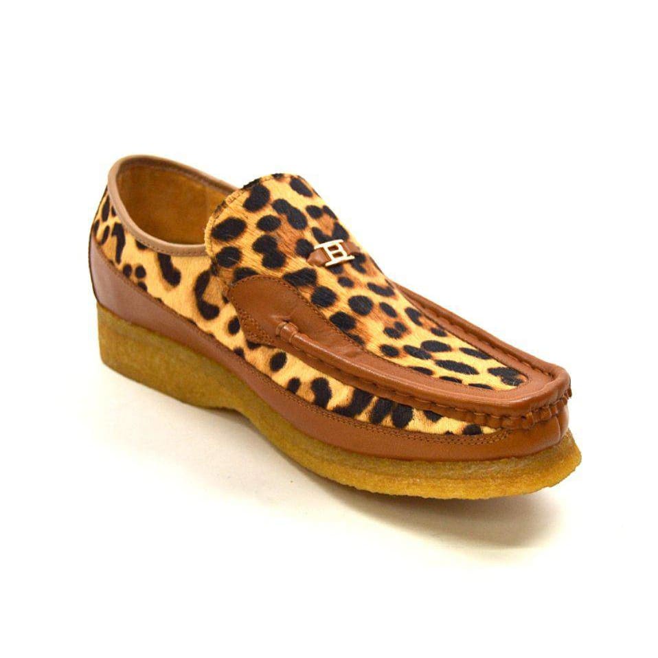 British Walkers Power 2 Limited Edition Men's Leopard Pony Skin Leather Shoes by British Walkers – Don't Panic Shoes
