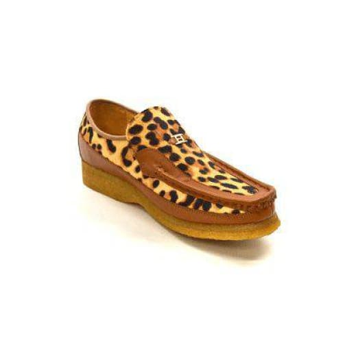 British Walkers Power Cheetah Design Men's Leather Custom Made Slip Ons Shoes by British Walkers – Don't Panic Shoes