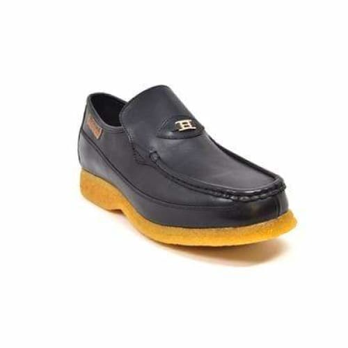 British Walkers Power Men's Black Leather Crepe Sole Slip Ons Shoes by British Walkers – Don't Panic Shoes