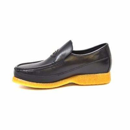 British Walkers Power Men's Black Leather Crepe Sole Slip Ons Shoes by British Walkers – Don't Panic Shoes