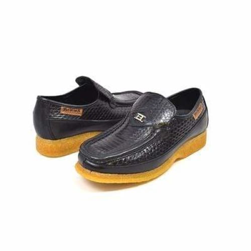 British Walkers Power Men's Black Skin Leather Shoes by British Walkers – Don't Panic Shoes