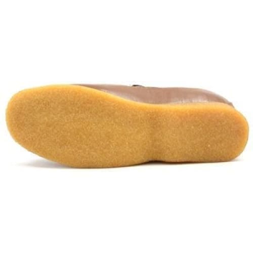 British Walkers Power Men's Brown And Tan Leather Crepe Sole Slip Ons Shoes by British Walkers – Don't Panic Shoes