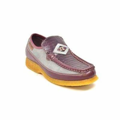 British Walkers Power Men's Burgundy And Gray Snake Skin Leather Shoes by British Walkers – Don't Panic Shoes