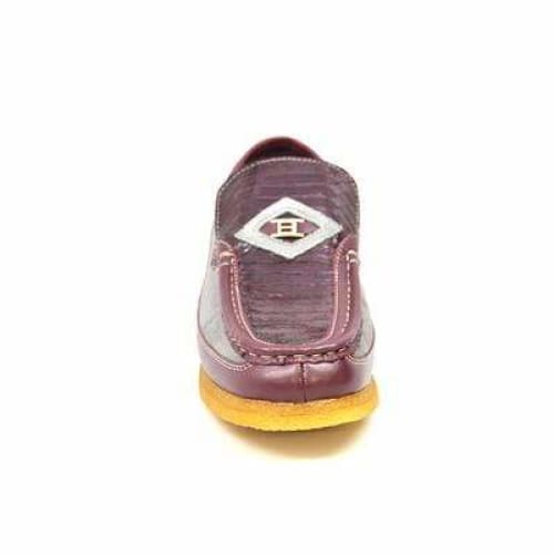 British Walkers Power Men's Burgundy And Gray Snake Skin Leather Shoes by British Walkers – Don't Panic Shoes