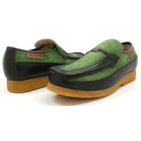 Thumbnail for British Walkers Power Men’s Green And Brown Leather Crepe