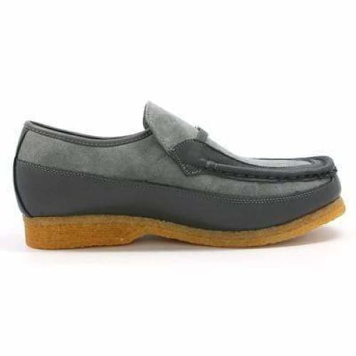 British Walkers Power Men's Grey Suede Old School Slip On Shoes by British Walkers – Don't Panic Shoes